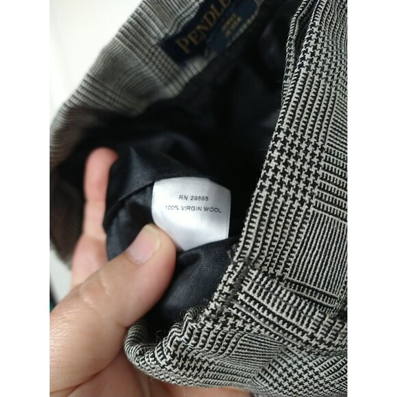 Pendleton Woman 12 Glen Checked Trouser Pants Lined 100 Virgin Wool USA - Picture 7 of 10